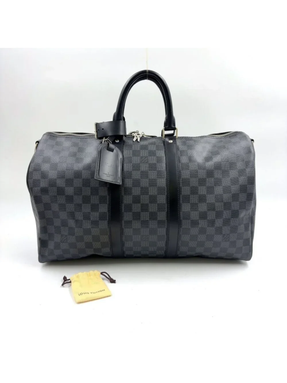 Louis Vuitton Keepall Bandouliere 45 Damier Graphite Leather